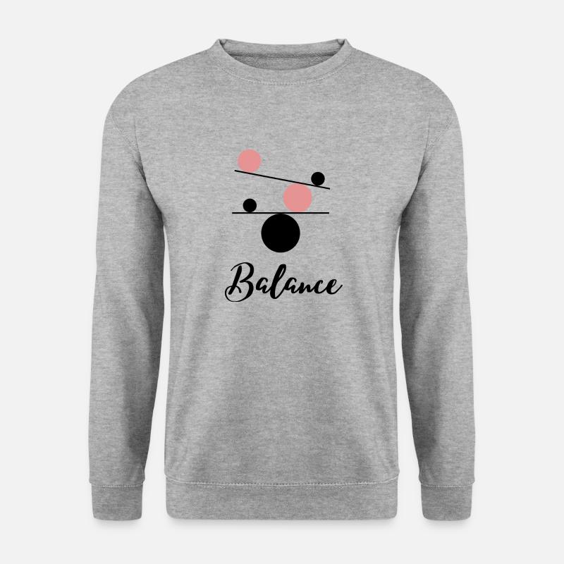 Keep your balance - Unisex Pullover - Weißgrau meliert