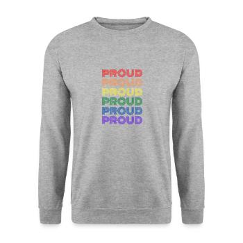 Proud - Unisex Sweatshirt - salt & pepper - Front - Alina (178cm) & Michal (187cm)