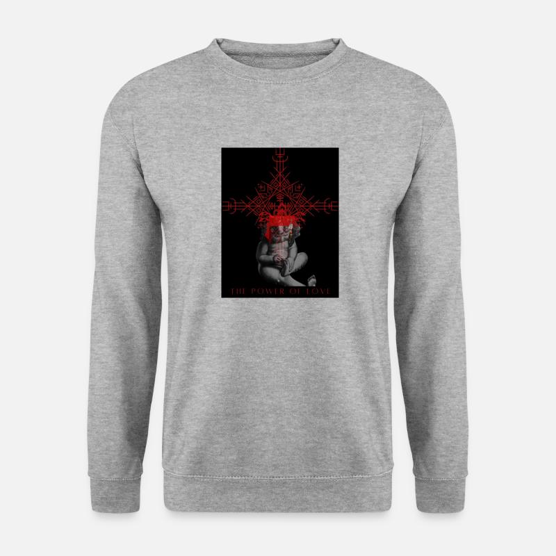 Die Kraft der Liebe - Unisex Pullover - Weißgrau meliert