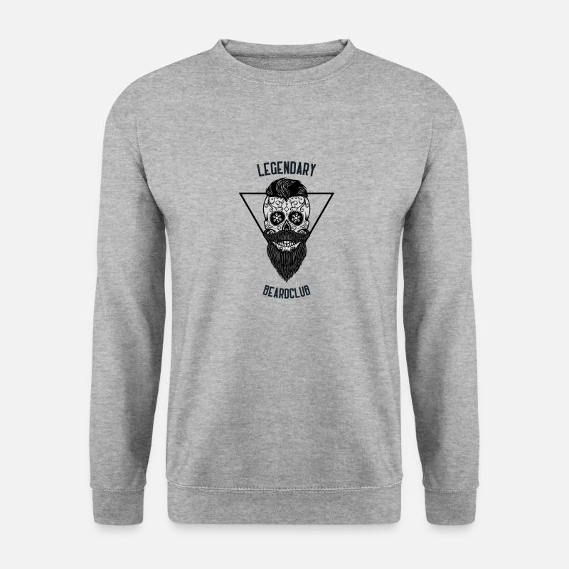 Legendary Beardclub - Unisex Pullover - Weißgrau meliert