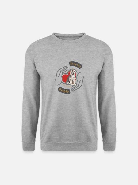 loving care german sheppard - Unisex Pullover - Weißgrau meliert
