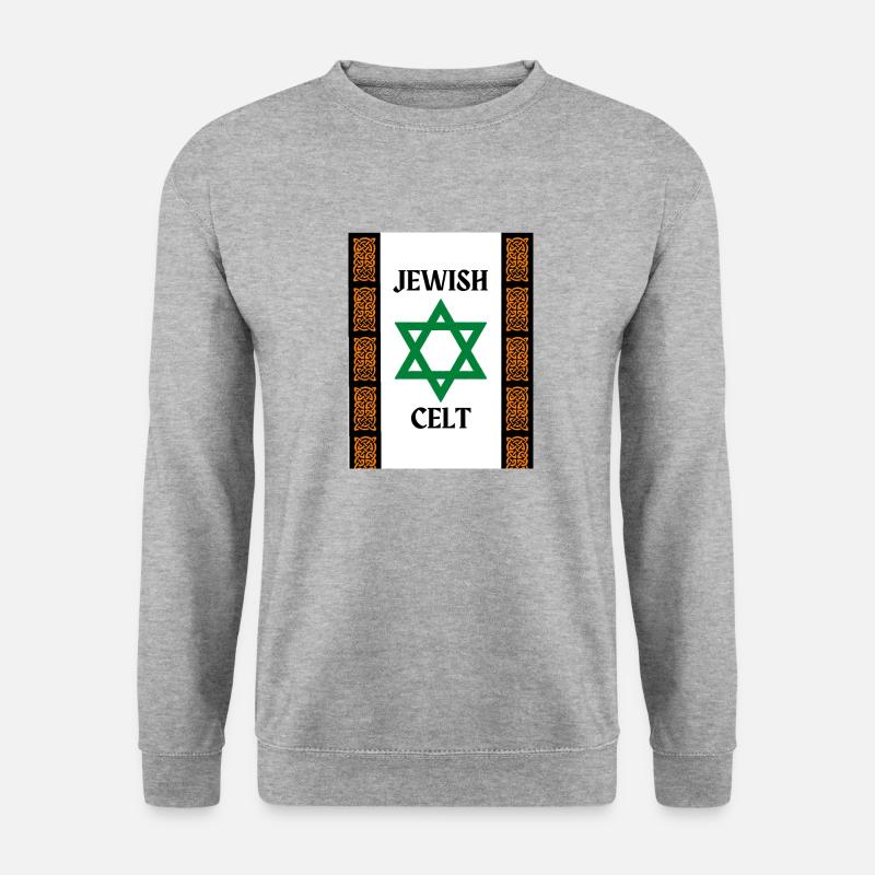 Jüdischer Kelt - Unisex Pullover - Weißgrau meliert