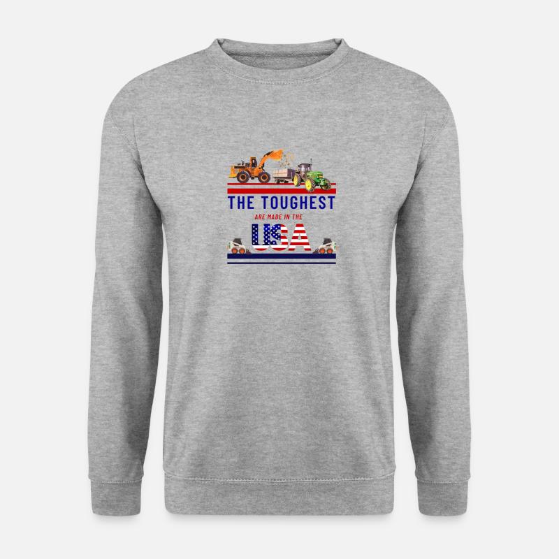 Schwermaschinen USA - Unisex Pullover - Weißgrau meliert