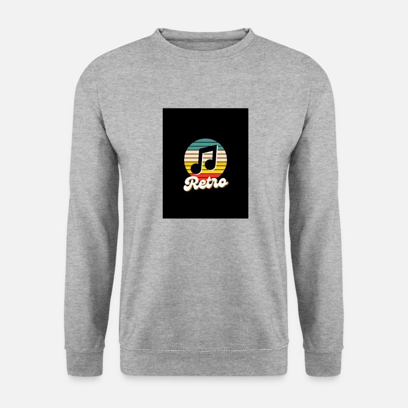 Retro-Time - Unisex Pullover - Weißgrau meliert