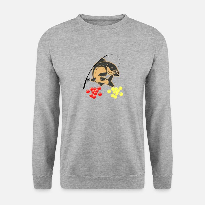 Angelsport Karpfen - Unisex Pullover - Weißgrau meliert