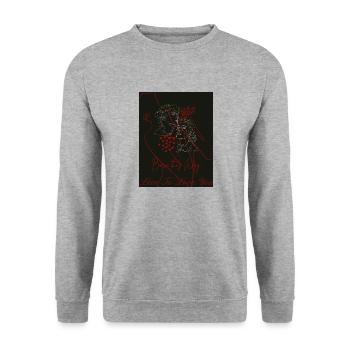 Liebe dich zu lieben - Unisex Pullover - Weißgrau meliert - Vorne - Alina (178cm) & Michal (187cm)
