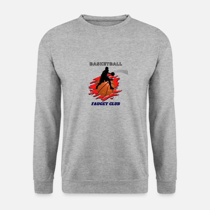 Basketball - Unisex Pullover - Weißgrau meliert