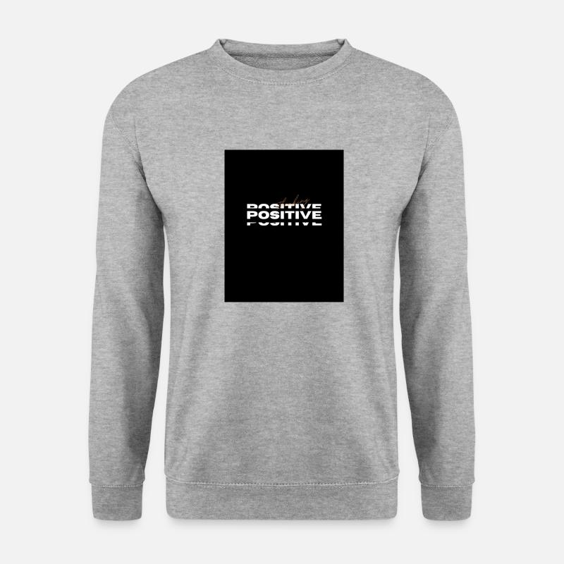 Positive T Shirt - Unisex Pullover - Weißgrau meliert