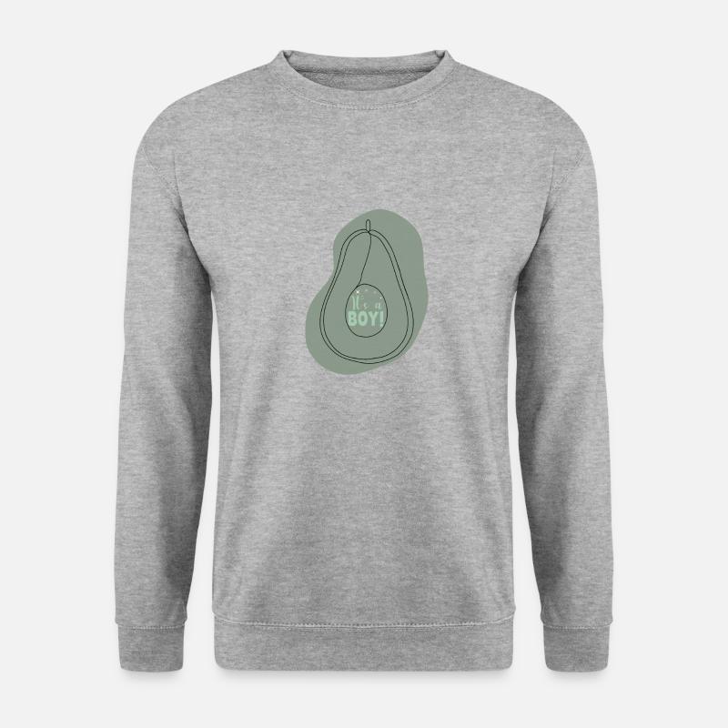 Avocado Boy - Unisex Pullover - Weißgrau meliert
