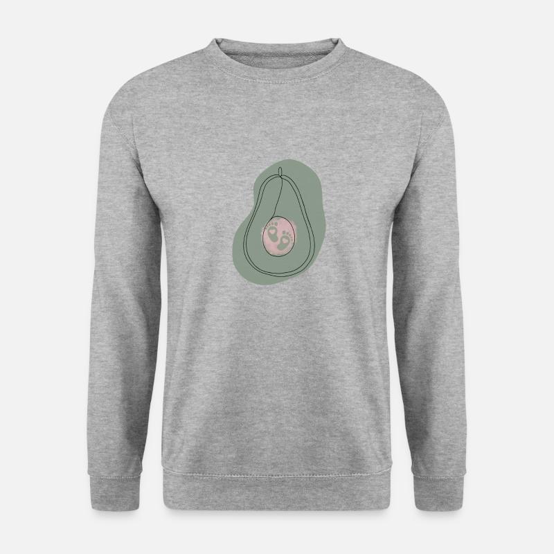 Avocado Mädchen - Unisex Pullover - Weißgrau meliert