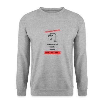 Montag Morgen - Unisex Pullover - Weißgrau meliert - Vorne - Alina (178cm) & Michal (187cm)