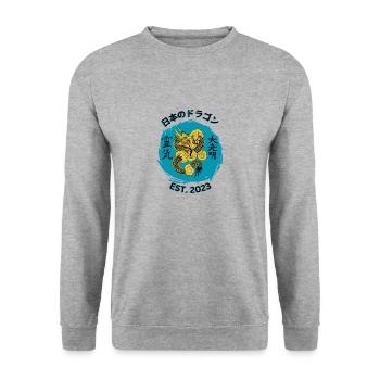Golden Dragon - Unisex Sweatshirt - salt & pepper - Front - Alina (178cm) & Michal (187cm)