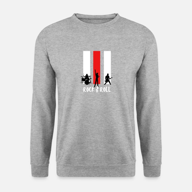 Rock and Roll!² - Unisex Pullover - Weißgrau meliert
