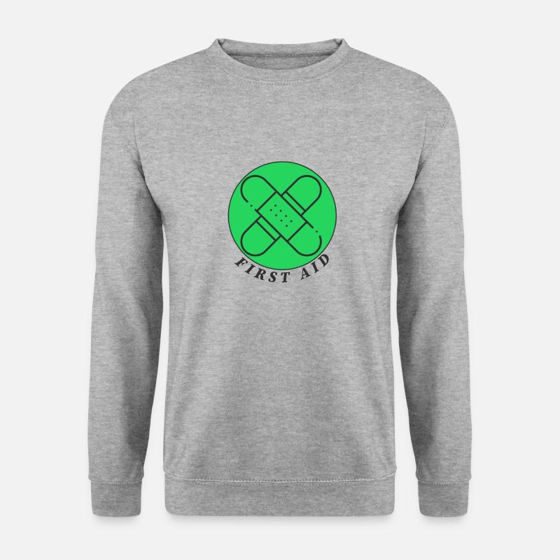 First aid plasters - Unisex Sweatshirt - salt & pepper