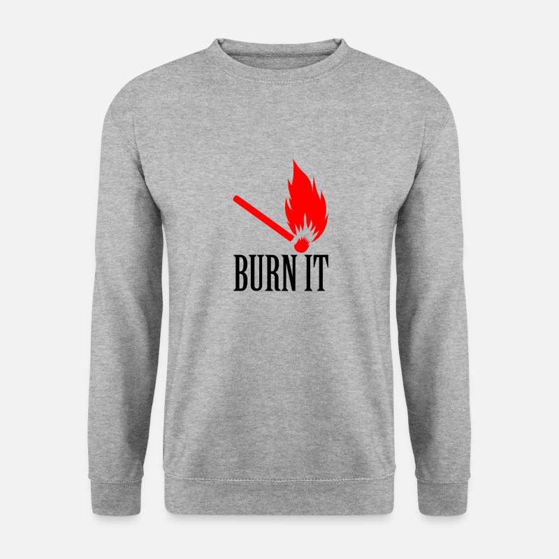 Burn it match - Unisex Sweatshirt - salt & pepper