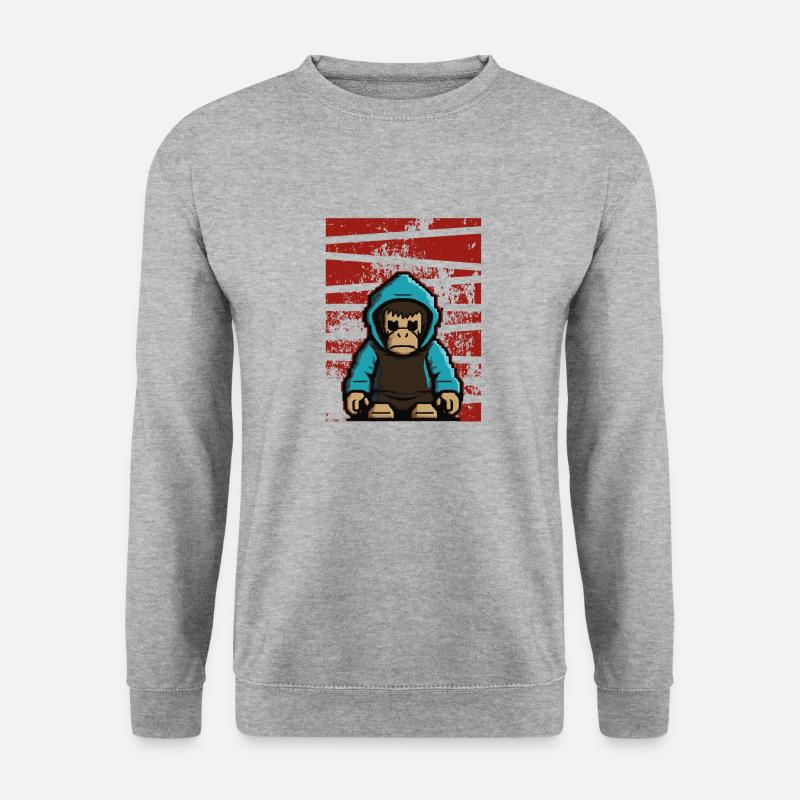 Retro Monkey - Unisex Sweatshirt - salt & pepper