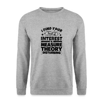 Maßtheorie lustiges Geschenk - Unisex Pullover - Weißgrau meliert - Vorne - Alina (178cm) & Michal (187cm)