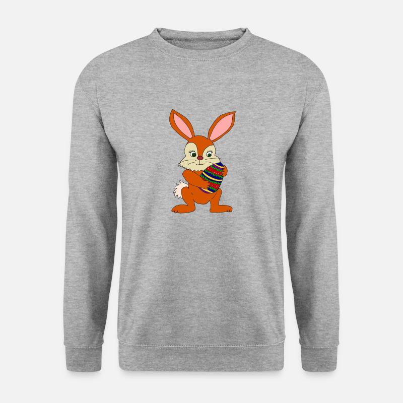 osterhase - Unisex Pullover - Weißgrau meliert