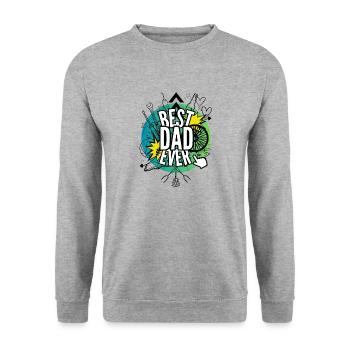 Bester Papa aller Zeiten - Unisex Pullover - Weißgrau meliert - Vorne - Alina (178cm) & Michal (187cm)