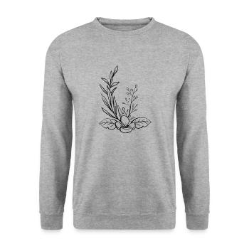 Florist Flower Plant Nature Gardener - Unisex Sweatshirt - salt & pepper - Front - Alina (178cm) & Michal (187cm)