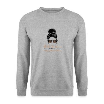Toujours sexy#HappyMothersDay (1) - Sweat-shirt Unisexe - gris chiné - Devant - Alina (178cm) & Michal (187cm)