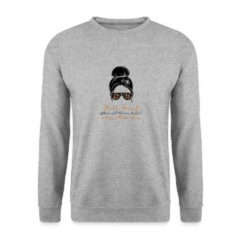 Toujours aussi bien #HappyMothersDay (10) - Sweat-shirt Unisexe - gris chiné - Devant - Alina (178cm) & Michal (187cm)