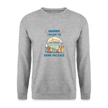 J’ai acheté le paquet de boissons - Sweat-shirt Unisexe - gris chiné - Devant - Alina (178cm) & Michal (187cm)