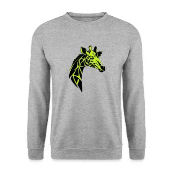 giraffe - Unisex Sweatshirt - salt & pepper - Front - Alina (178cm) & Michal (187cm)