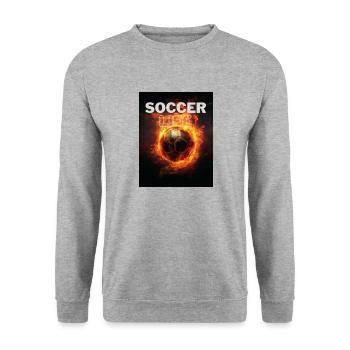 Soccer Life T-Shirt - Unisex Sweatshirt - salt & pepper - Front - Alina (178cm) & Michal (187cm)