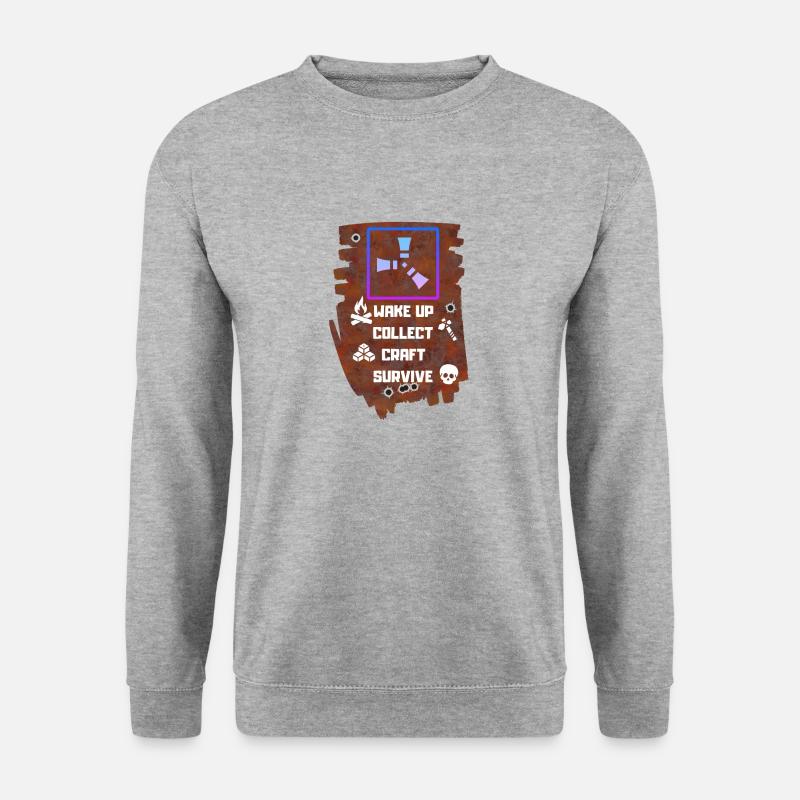 DER WEG DES RUST-ÜBERLEBENDEN - Unisex Pullover - Weißgrau meliert