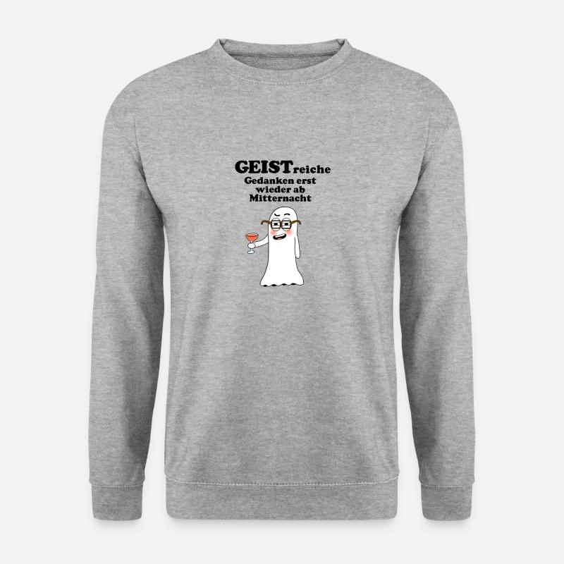 GEISTreiche Gedanken - Unisex Pullover - Weißgrau meliert