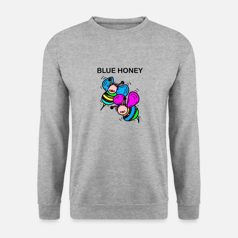 Bienen - Unisex Pullover - Weißgrau meliert