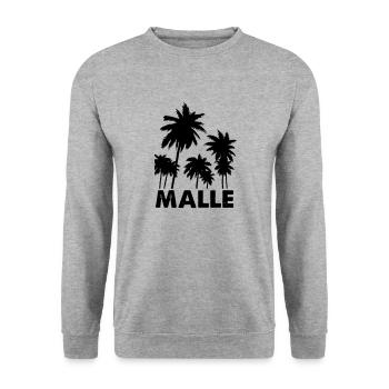 malle - Unisex Pullover - Weißgrau meliert - Vorne - Alina (178cm) & Michal (187cm)