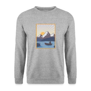 Wassersport - Unisex Pullover - Weißgrau meliert - Vorne - Alina (178cm) & Michal (187cm)