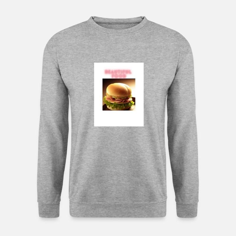 Schönes Essen - Unisex Pullover - Weißgrau meliert