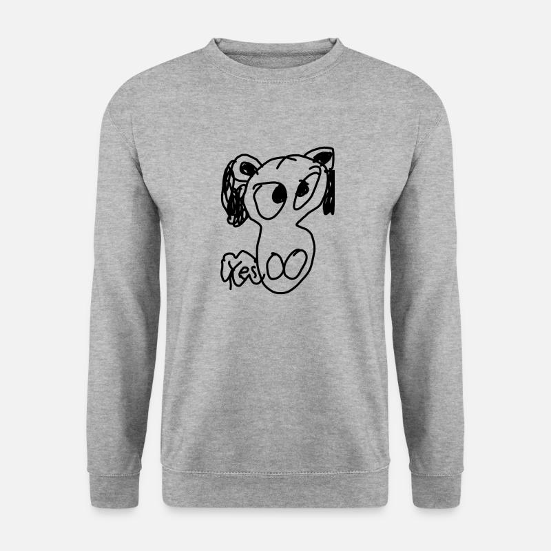 CowCow - Unisex Pullover - Weißgrau meliert