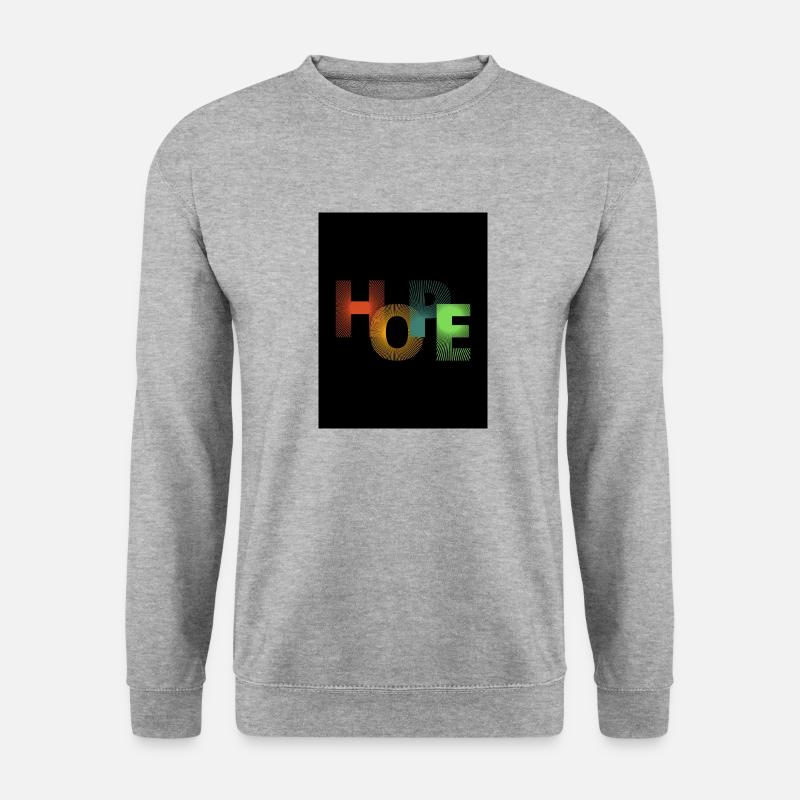 Hope - Unisex Pullover - Weißgrau meliert