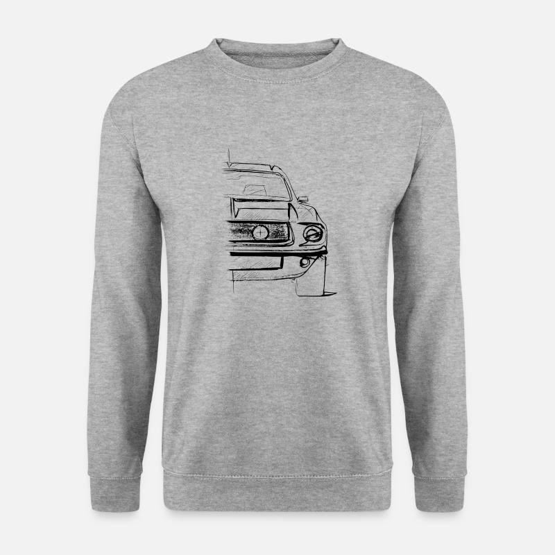 American Ponycar Musclecar - Unisex Pullover - Weißgrau meliert