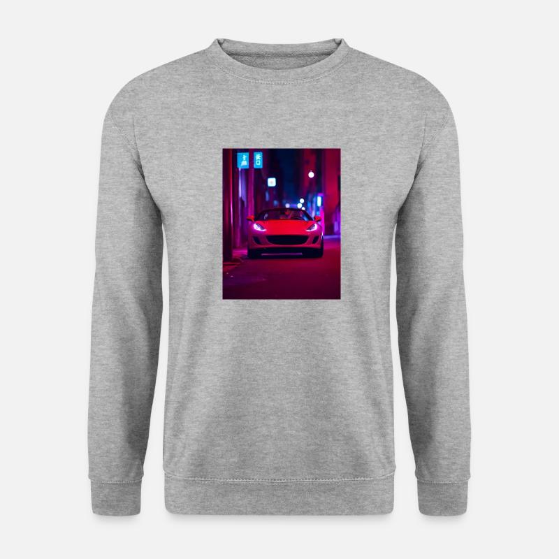 Ein Schieker sportwagen - Unisex Pullover - Weißgrau meliert