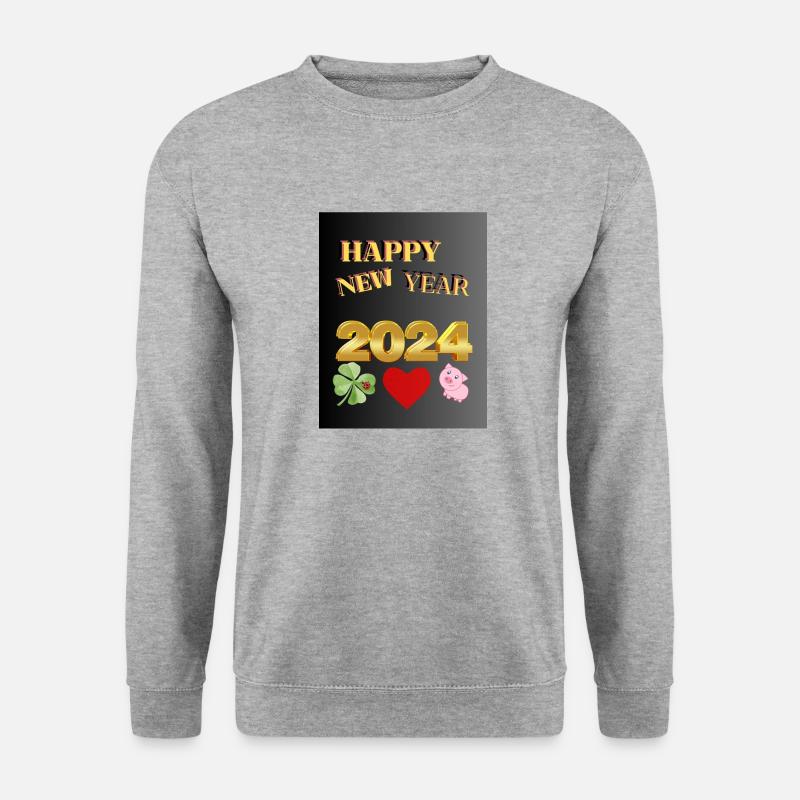 PROSIT NEU JAHR - Unisex Pullover - Weißgrau meliert