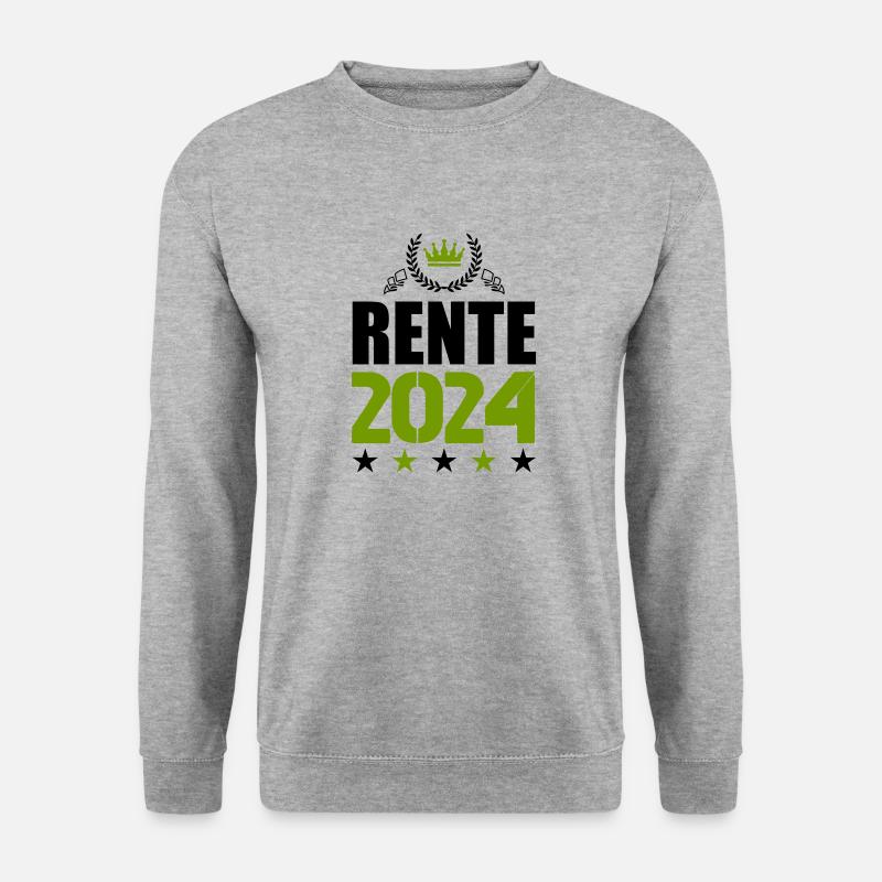 rente 2024 - Unisex Pullover - Weißgrau meliert