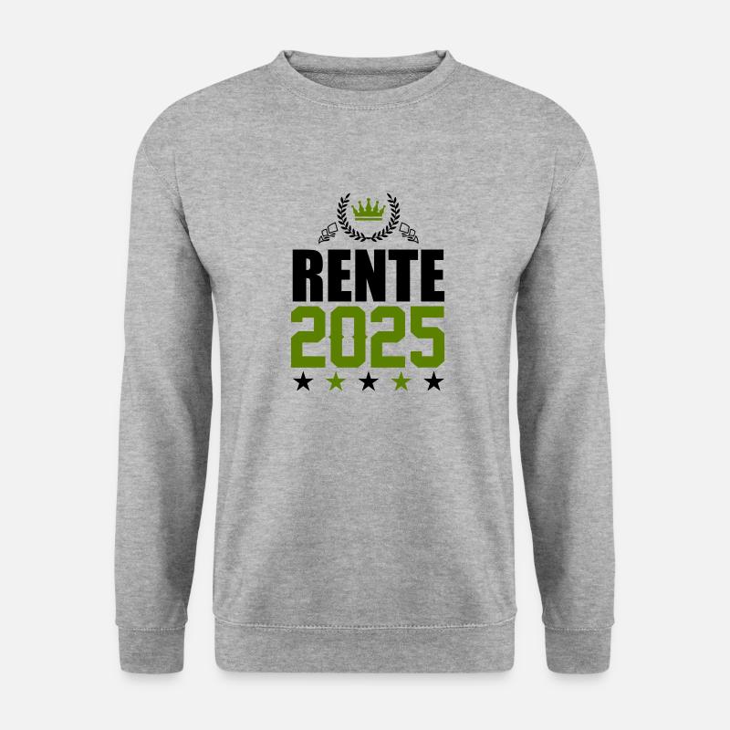 rente 2025 - Unisex Pullover - Weißgrau meliert