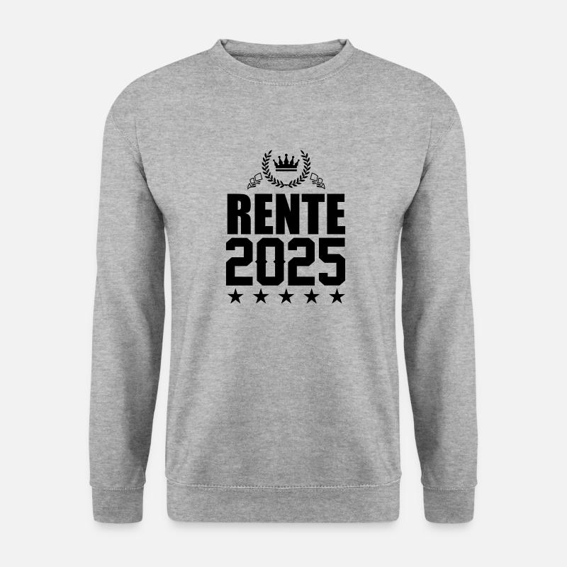rente 2025 - Unisex Pullover - Weißgrau meliert