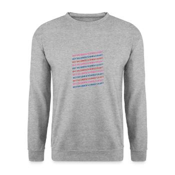 het do ebber schorli gsait? - Unisex Pullover - Weißgrau meliert - Vorne - Alina (178cm) & Michal (187cm)