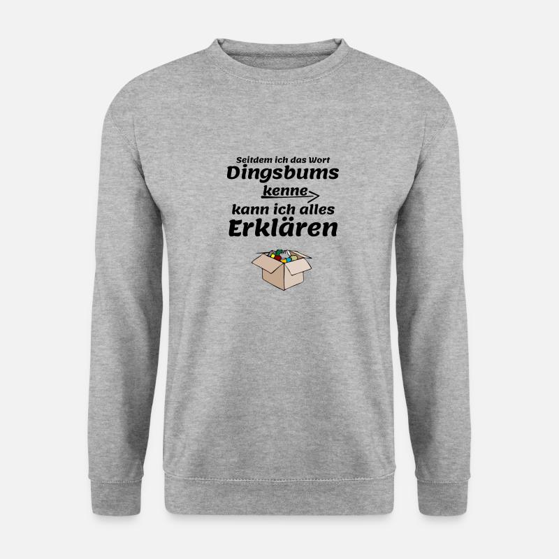 Dingsbums - Unisex Pullover - Weißgrau meliert