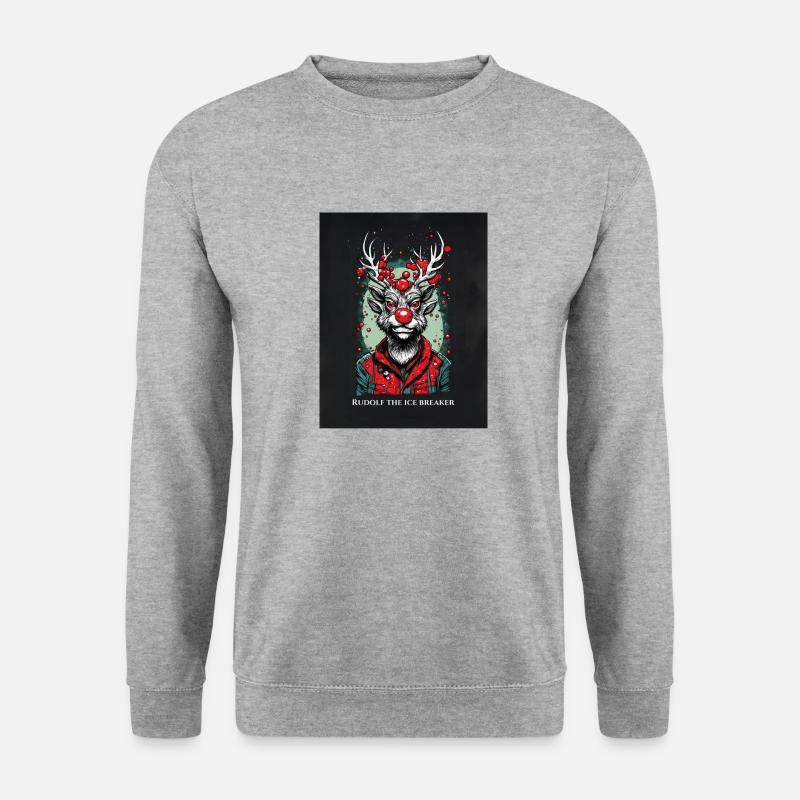 Rudolf der Eisbrecher - Unisex Pullover - Weißgrau meliert