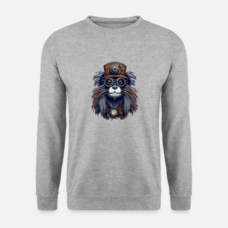 Tamarin - Unisex Pullover - Weißgrau meliert