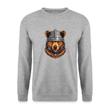 Grizzly Bear - Unisex Sweatshirt - salt & pepper - Front - Alina (178cm) & Michal (187cm)