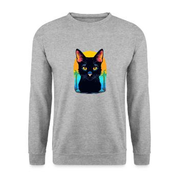Chat de Bombay - Sweat-shirt Unisexe - gris chiné - Devant - Alina (178cm) & Michal (187cm)