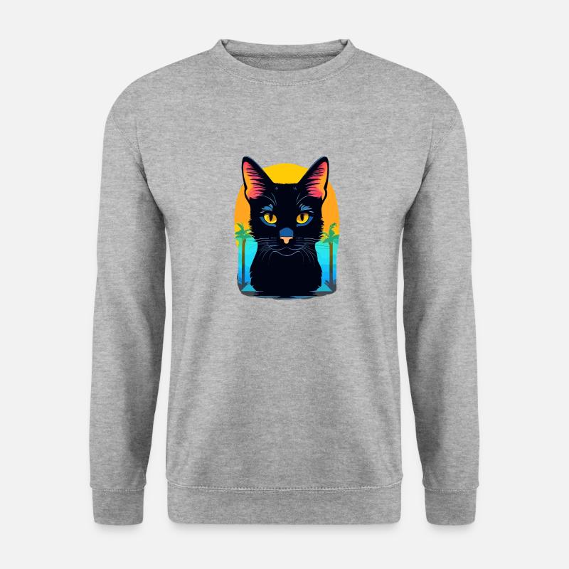 Bombay Katze - Unisex Pullover - Weißgrau meliert